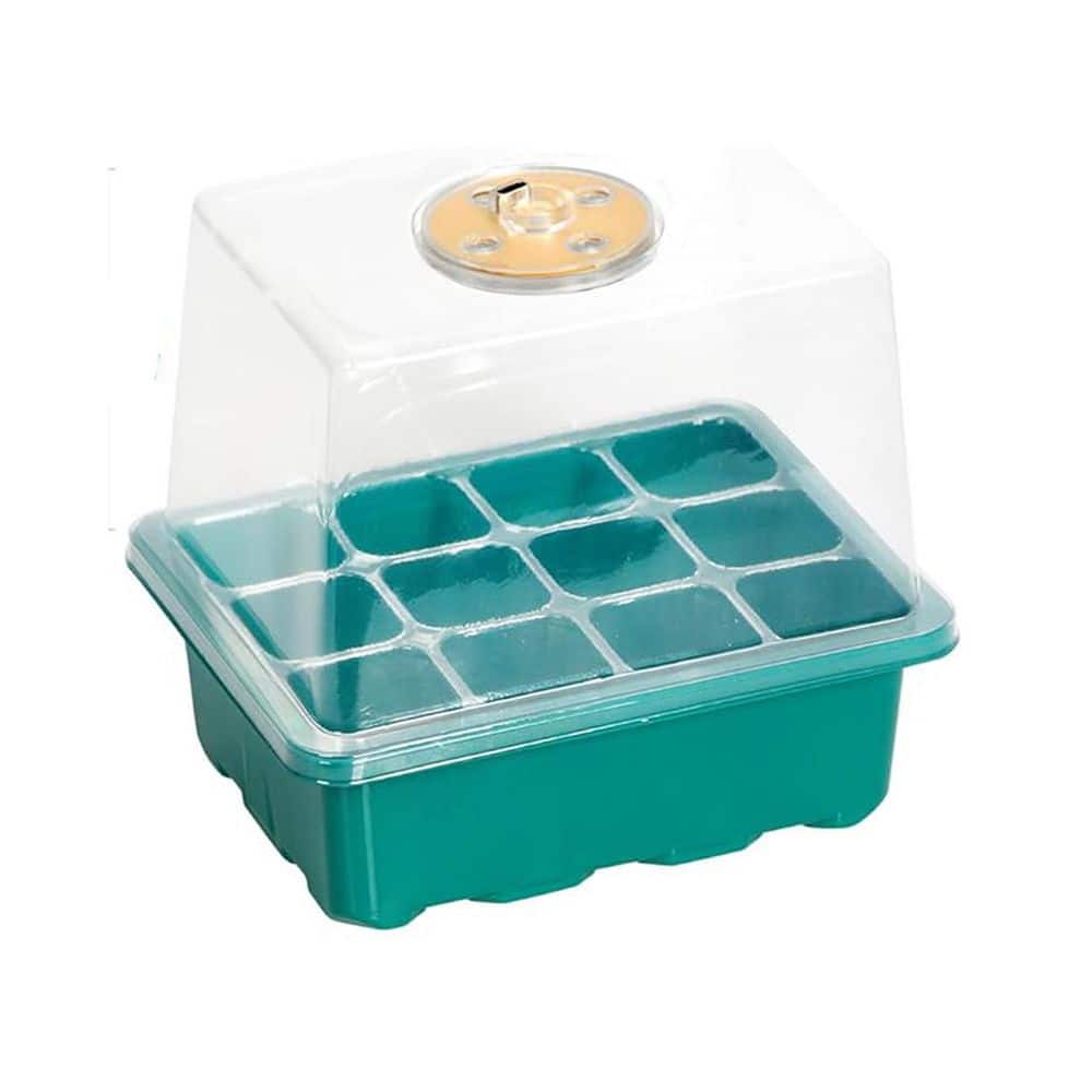 6-Set Seed Starter Tray Kit with Grow Lights and Adjustable Humidity Domes for Enhanced Plant Growth - Hercitys