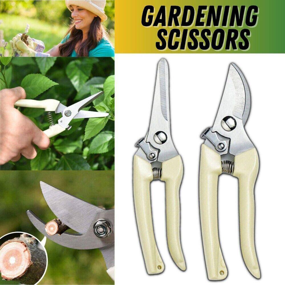 7.5 in. Pruning Shears Branch Garden Pruner, Home Gardening Plant Scissor (Set of 2) - Hercitys