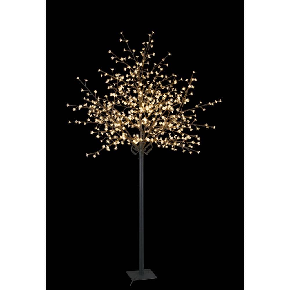 8 ft. Pre-Lit LED Cherry Blossom City Tree with 600 Warm White Lights - Hercitys