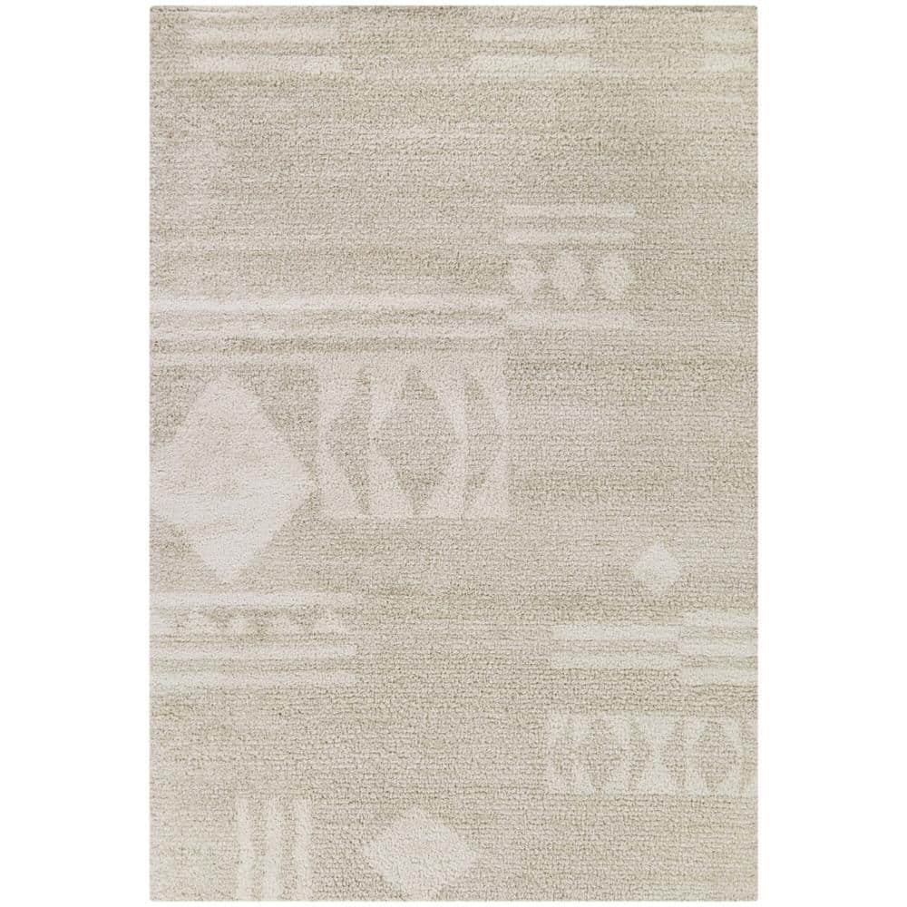 Alpini Beige 5 ft. x 7 ft. Geometric Area Rug - Hercitys