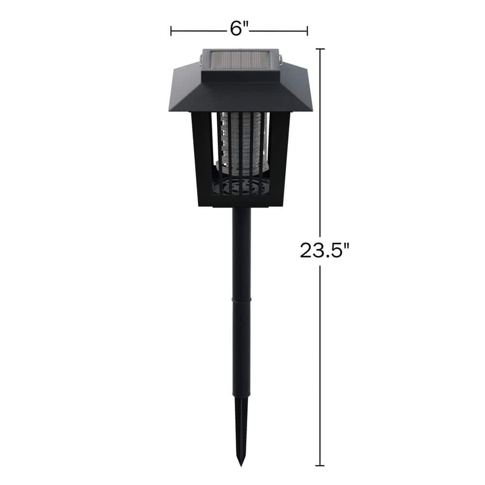 Solar Light and Insect Zapper, Black (Set of 2) - Hercitys