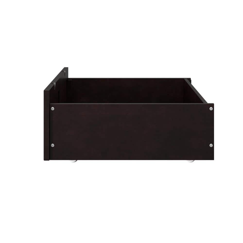 Espresso Dark Brown Full Size (48 1/8 In. Wide, 23 3/8 in. Depth, 10 1/4 in. Height) Roller Bed Drawer - Hercitys