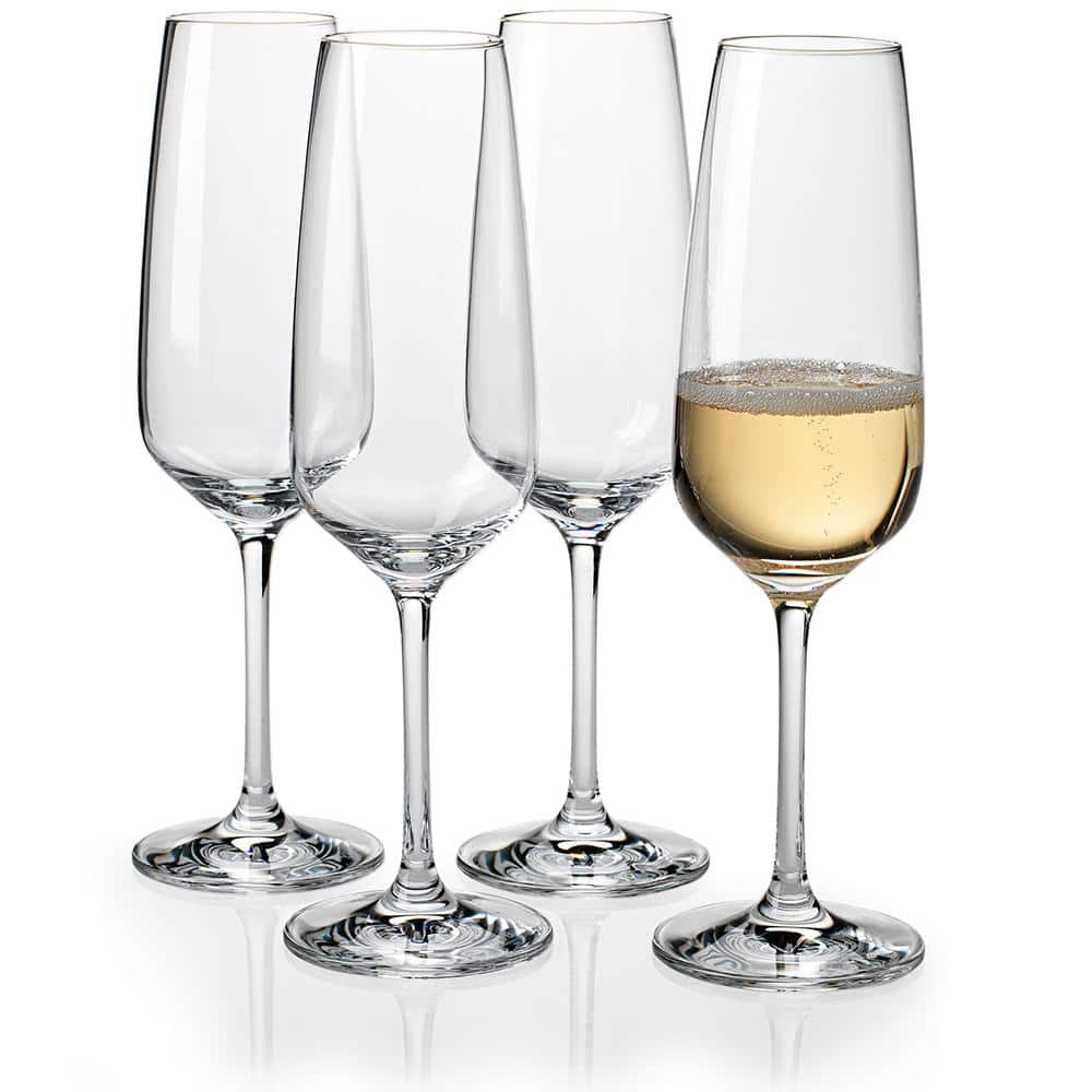 Voice Basics 9.5 fl. oz. Crystal Champagne Flutes (4-Pack) - Hercitys