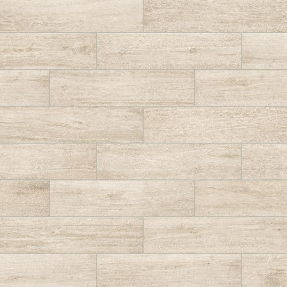 Chalet Natural 6 in. x 24 in. Light Beige Matte Porcelain Floor and Wall Tile (960 sq. ft./Pallet) - Hercitys