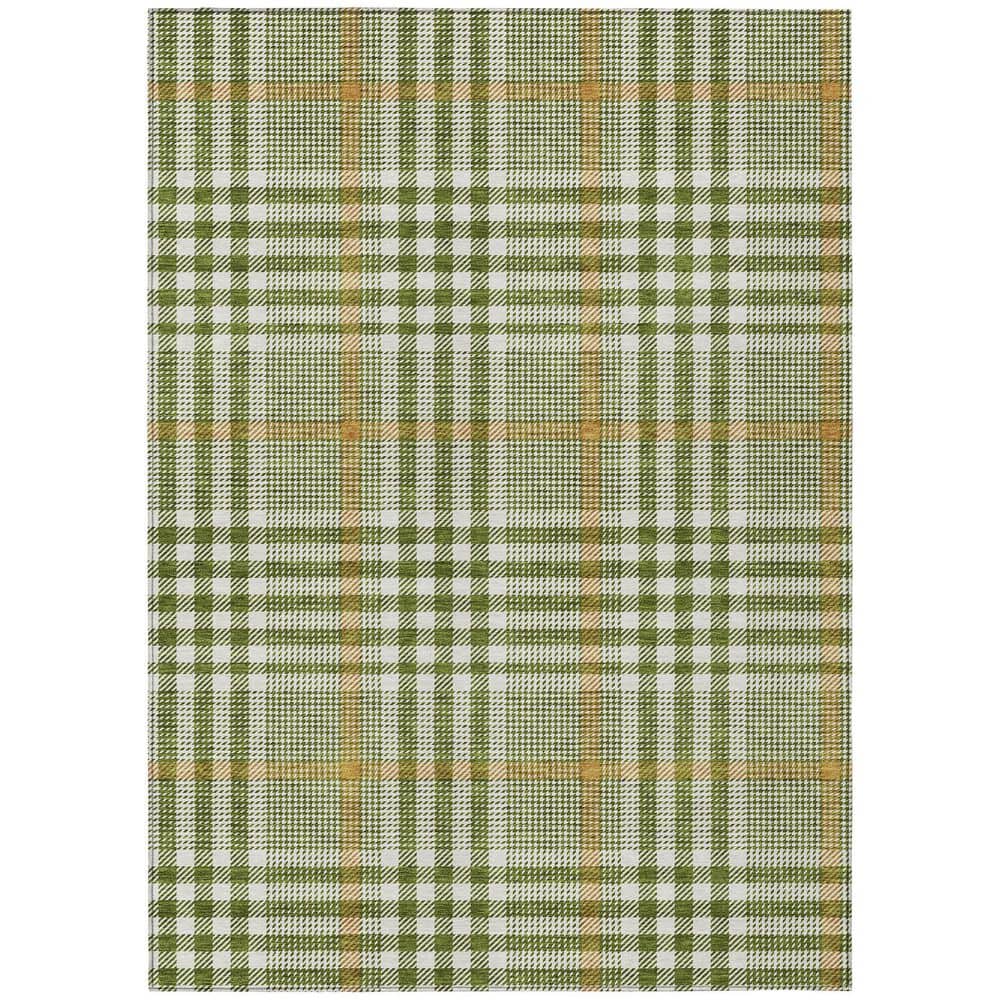 Chantille Machine Washable Indoor/Outdoor Abstract ACN1054 Olive 5 ft. x 7 ft. 6 in. Area Rug - Hercitys