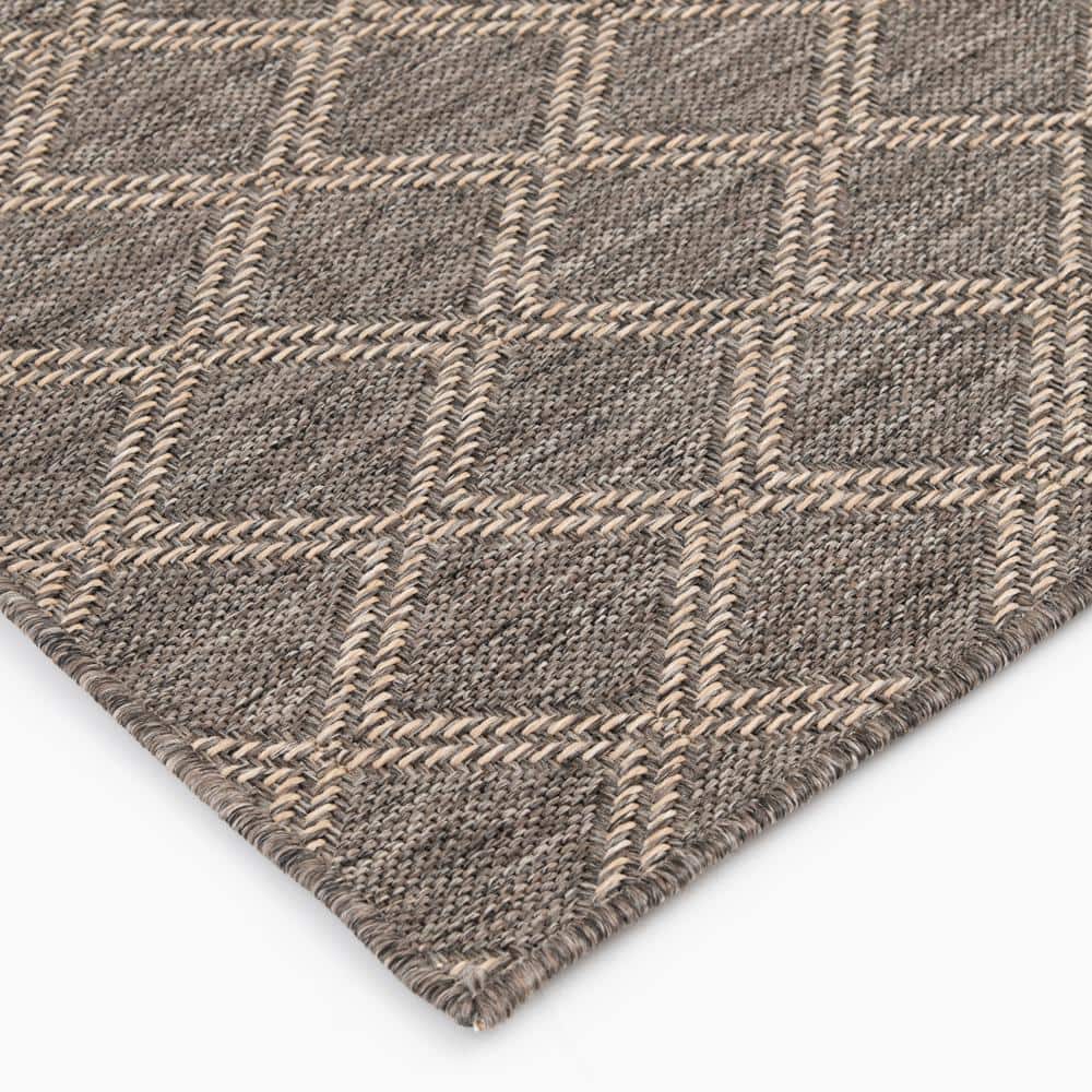 Stratford Santorini Diamond Pebble/Natural 26 in. x Your Choice Length Stair Runner Rug - Hercitys