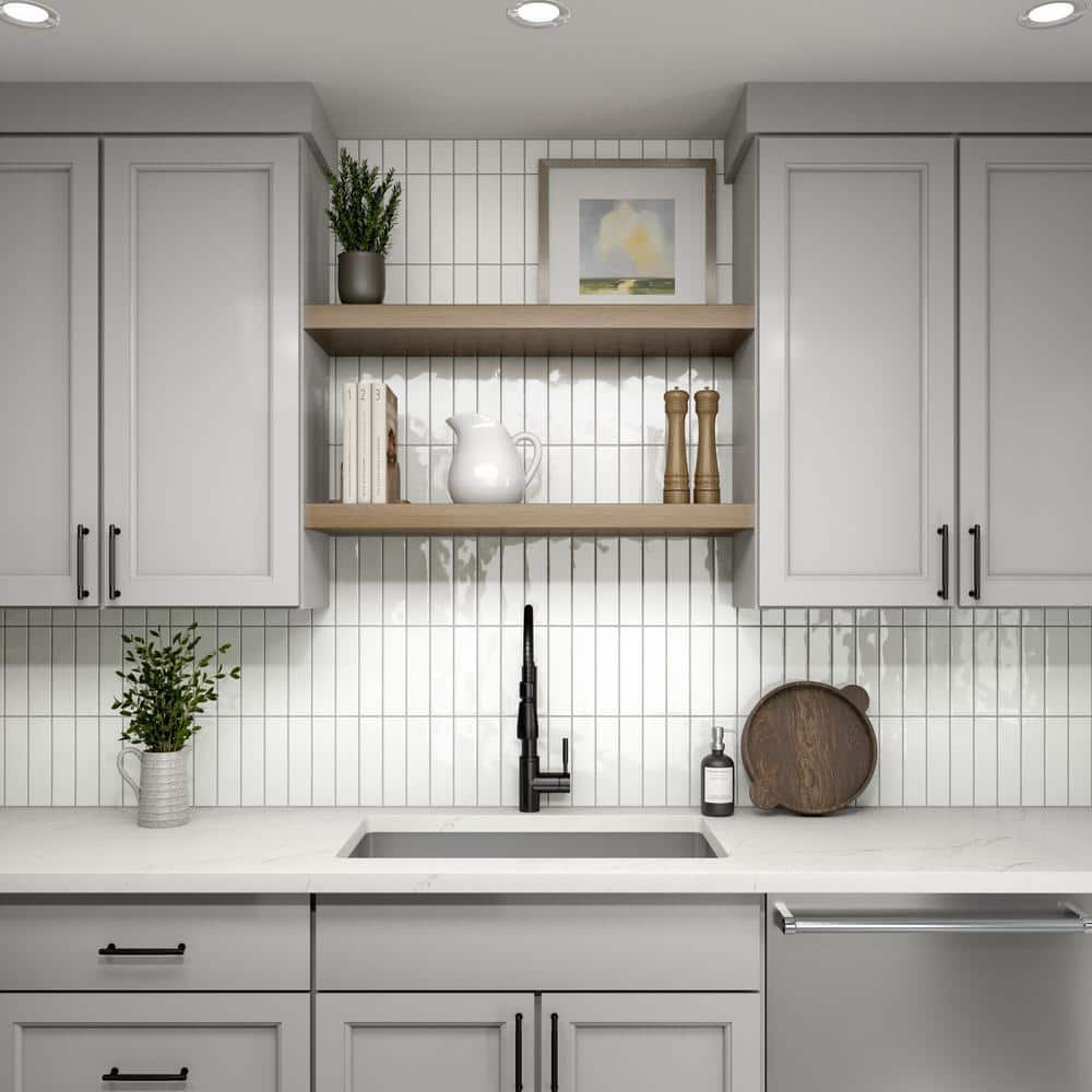 LuxeCraft White 2 in. x 8 in. Glossy Ceramic Subway Wall Tile (10.16 sq. ft./case) - Hercitys