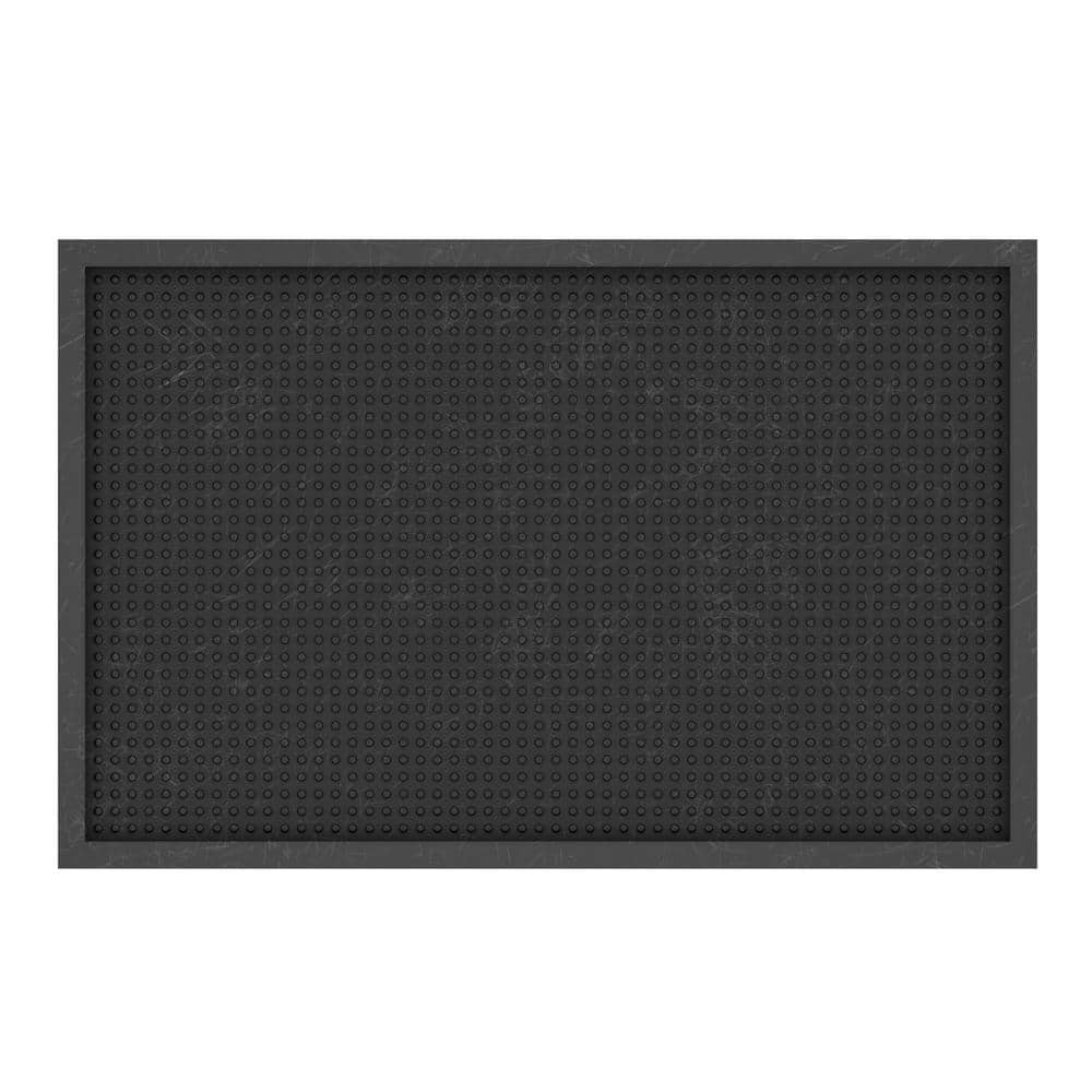 Easy clean, Waterproof Non-Slip Indoor/Outdoor Rubber Boot Tray, 18 in. x 28 in., Black Tray - Hercitys