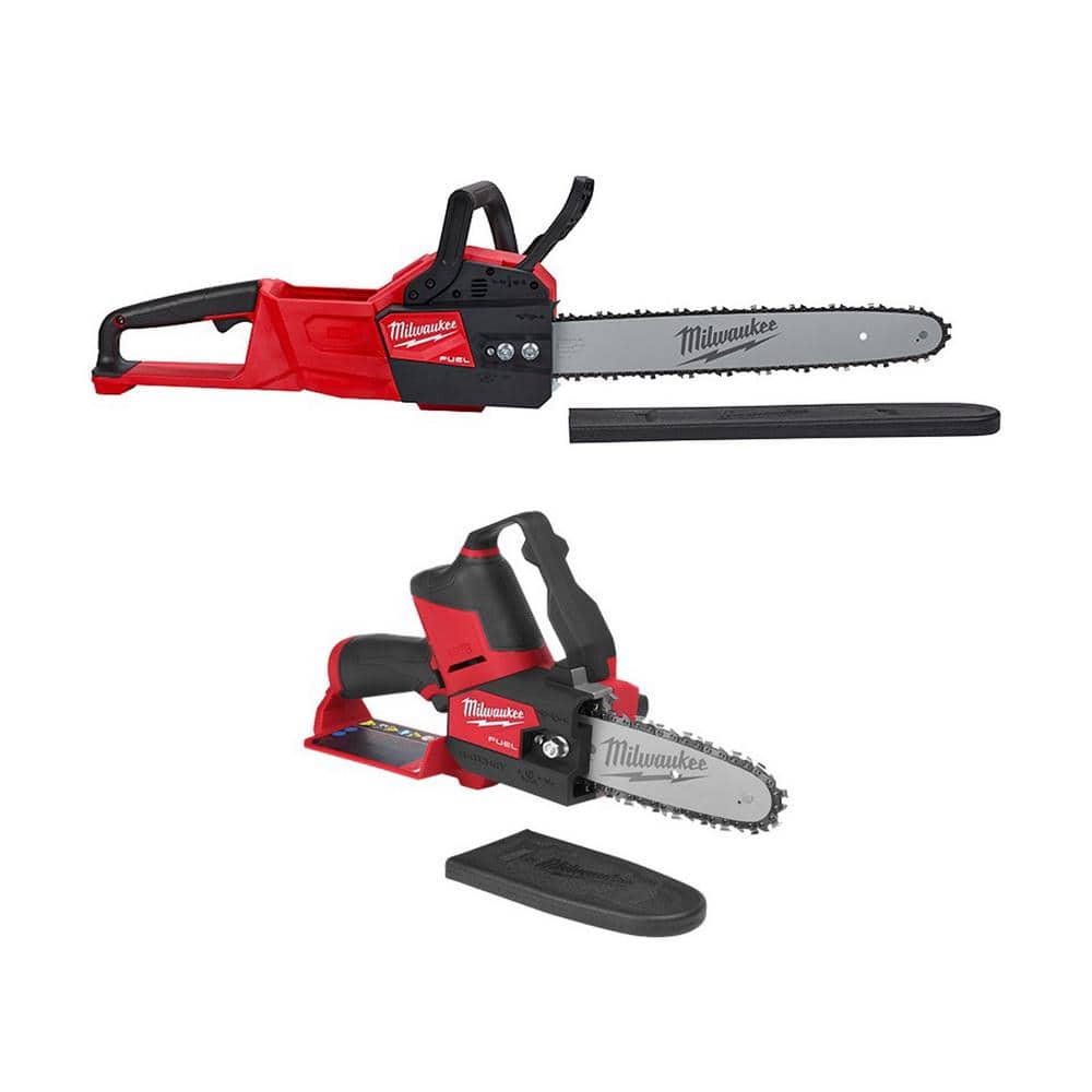 M18 FUEL 18V Lithium Ion Brushless Battery 16 in. Chainsaw M12 FUEL HATCHET Tool Only 2 Tool - Hercitys