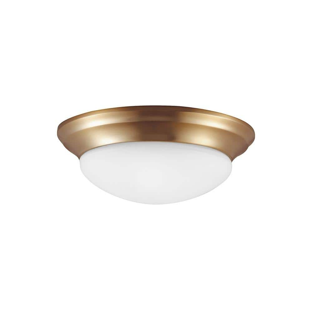 Nash. 1-Light Satin Brass Flush Mount - Hercitys