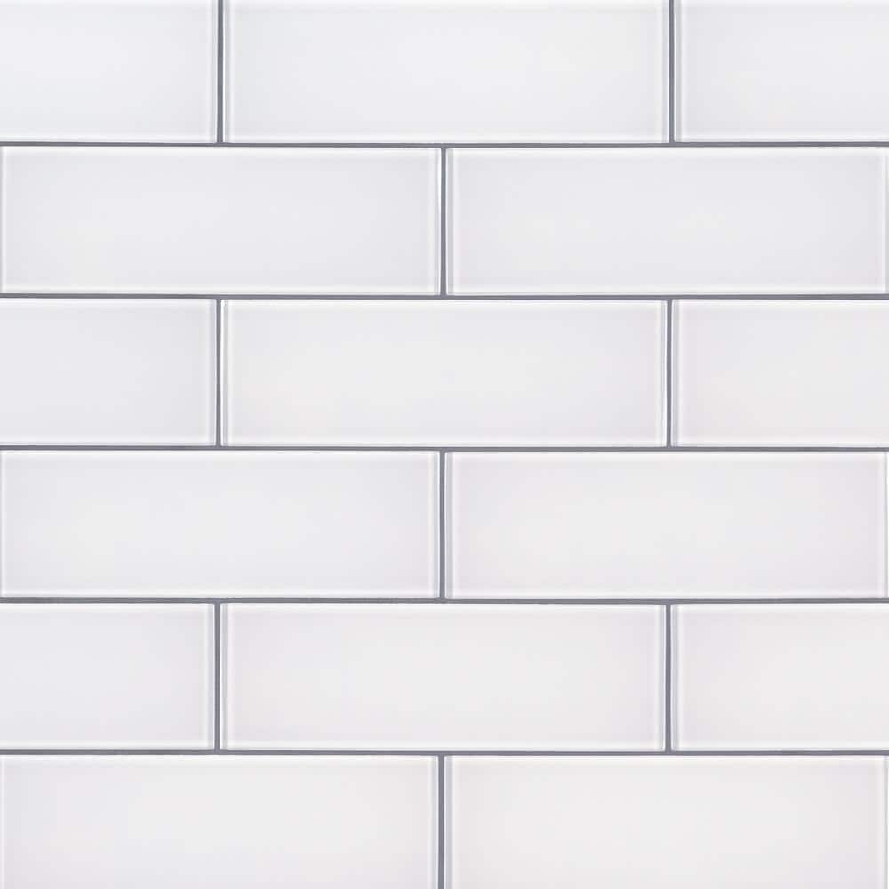 Ice 3 in. x 9 in. Glass Subway Wall Tile (3.8 sq. ft. / Case) - Hercitys