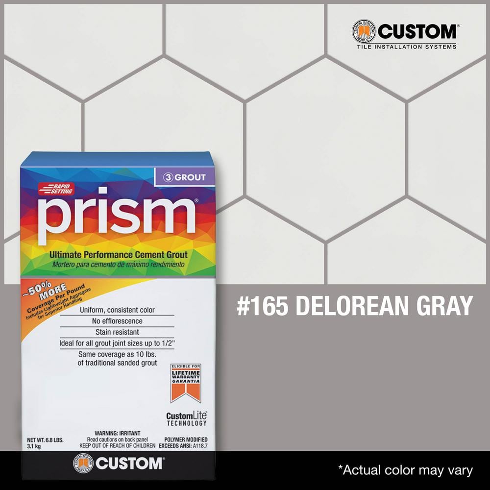 Prism #165 Delorean Gray 17 lb. Ultimate Performance Rapid Setting Grout - Hercitys