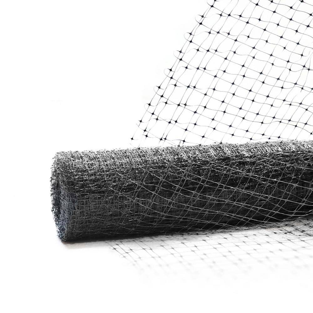 7.5 ft. x 65 ft. Black Polywire Garden and Plant Protective Netting with 3/5 in. Mesh, Reusable and Doesn’t Tangle - Hercitys