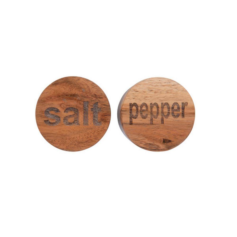 Black and White with Wood Lids (Set of 2) - Hercitys