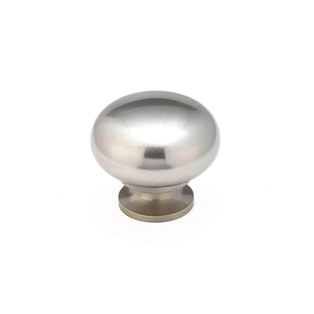 Gatineau Collection 1-1/2 in. (38 mm) Vintage Brushed Nickel Round Cabinet Knob - Hercitys