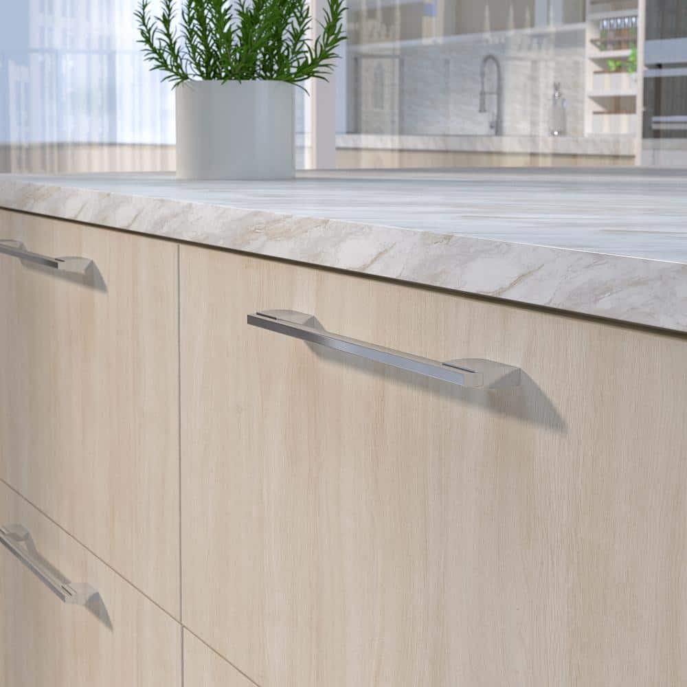 Bloomsbury Collection 12-5/8 in. (320 mm) Modern Chrome Rectangular Cabinet Bar Pull - Hercitys