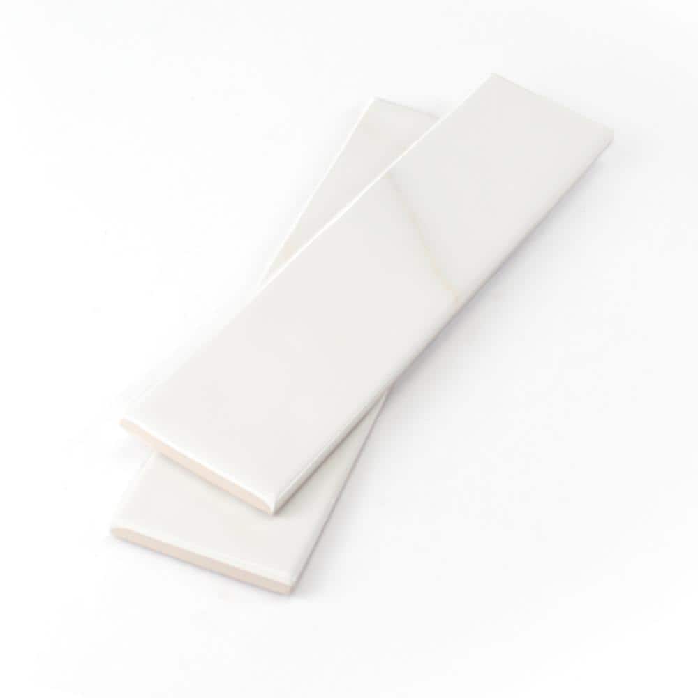 Classico 3 in. x 12 in. Blanco Gloss Ceramic Subway Wall Tile (5.28 sq. ft./Case) - Hercitys