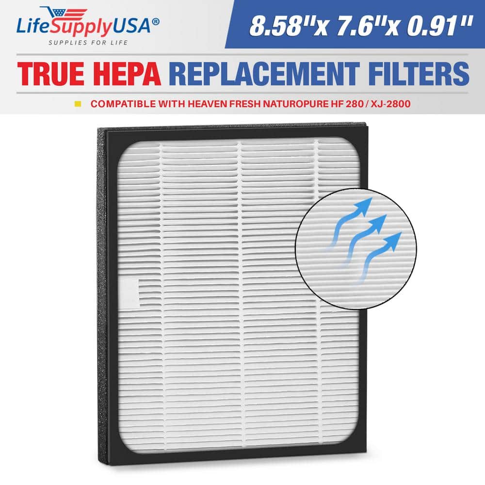 True HEPA Filter Replacement Compatible with Heaven Fresh NaturoPure HF 280 / XJ-2800 Air Purifier - Hercitys