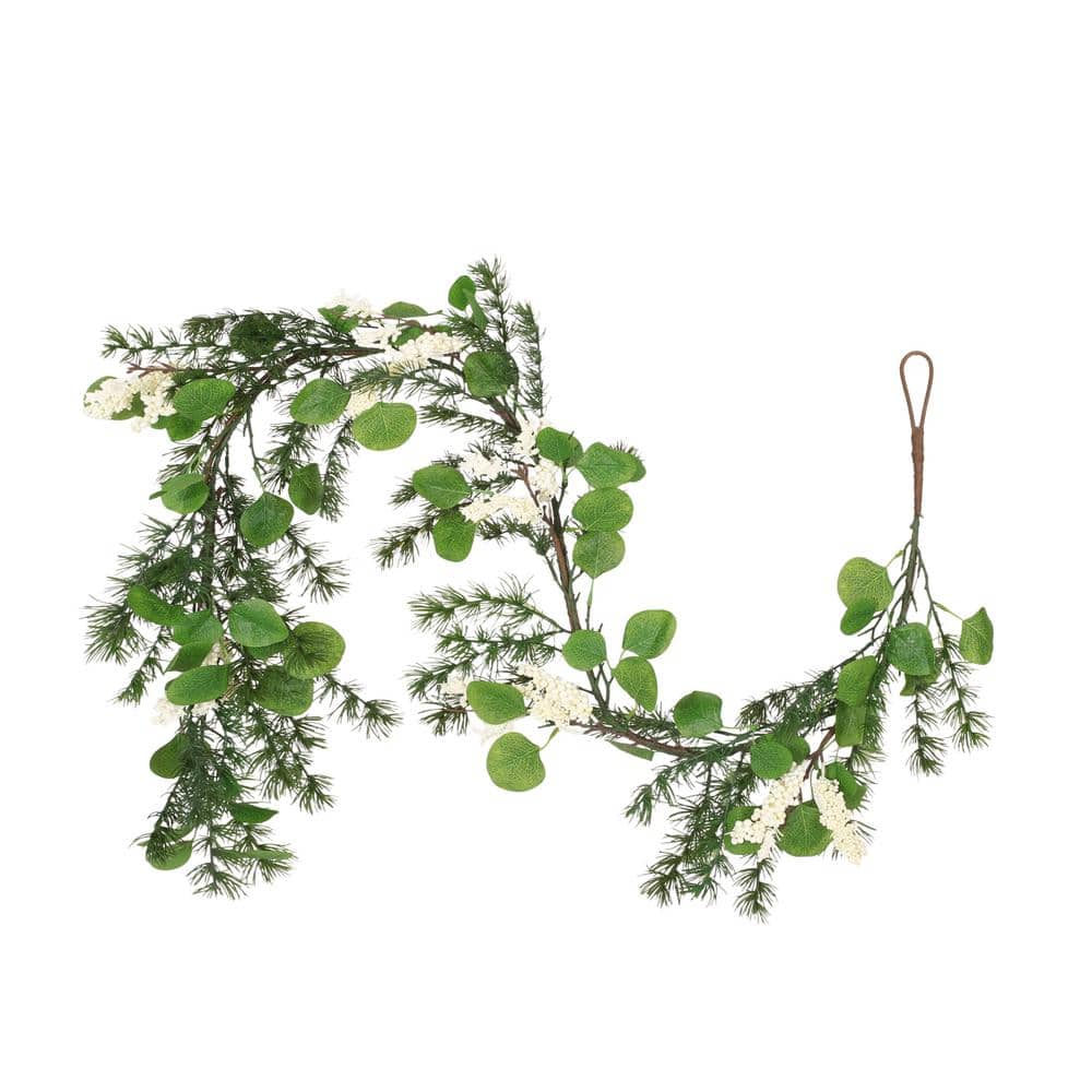 Nolta 5 ft. Eucalyptus and Pine Artificial Christmas Garland with Berries - Hercitys