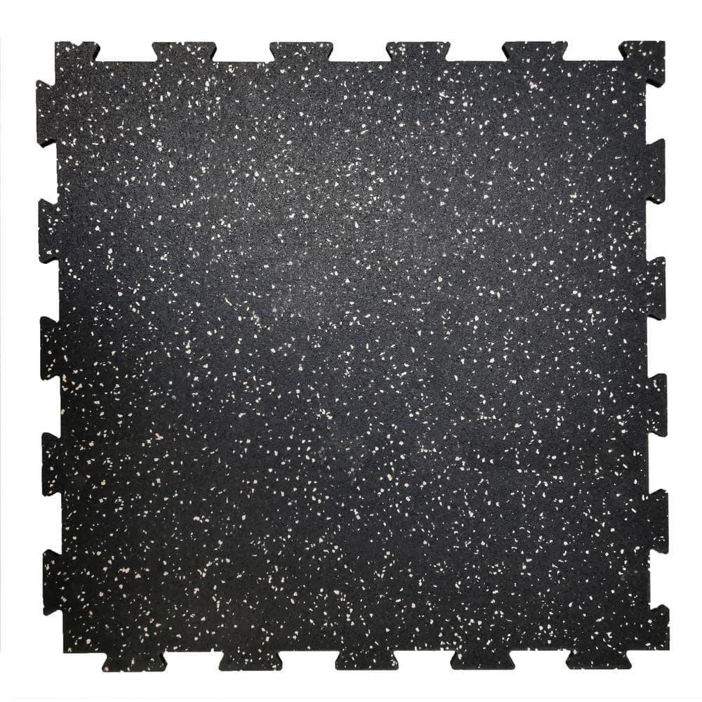 Pro Series Grey-DDG 6 mm 24 in. W x 24 in. L Interlocking Rubber Tile Box of 10 (40 sq. ft.) - Hercitys