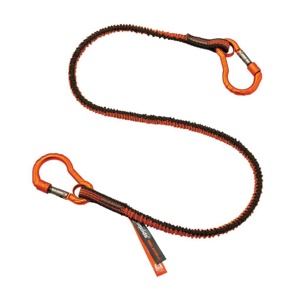 Orange and Gray Squids Standard Dual Carabiner Tool Lanyard - Hercitys