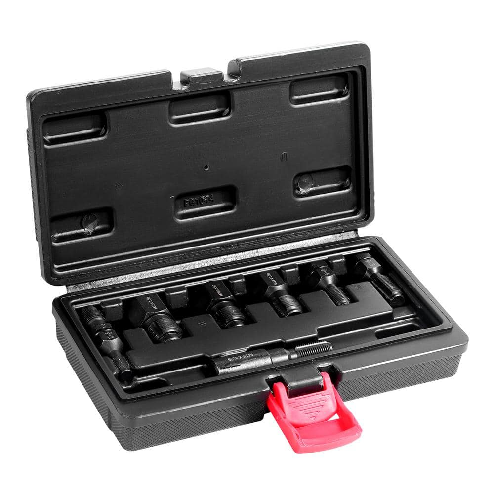 7-Piece Thread Chaser Set, Metric Thread Restorer Tool M10 M12 M14 M18 M20 M22, Rethreading Tool Kit with Storage Case - Hercitys