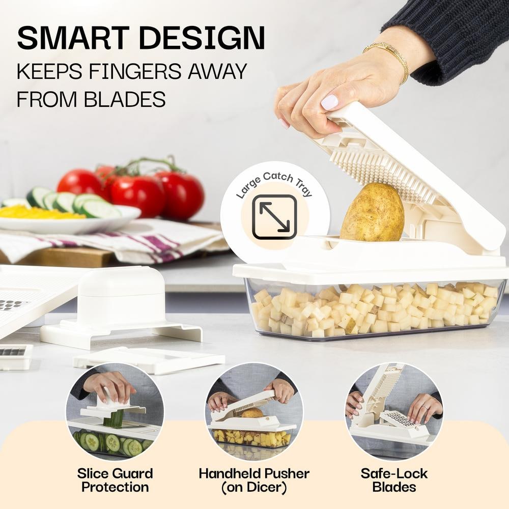 Nutri Slicer XL 4 in.1-Portable Easy Storage Handheld Kitchen Slicer with Storage Container - Hercitys