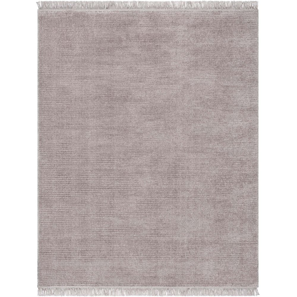 Marina Carlow Modern Solid Shag, Ivory 5 ft. 3 in. x 7 ft. 3 in., Area Rug - Hercitys