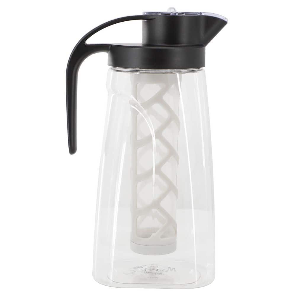 Wrenley 67 fl. Oz. Plastic Cold Brew Coffee Pitcher with Nylon Mesh Filter - Hercitys