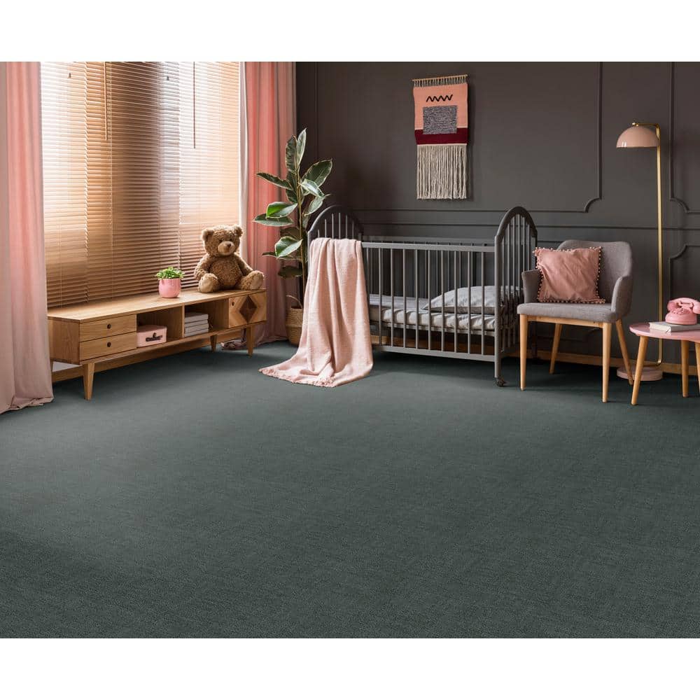 Wheatfield – Solitude – Blue 34 oz. SD Polyester Pattern Installed Carpet - Hercitys