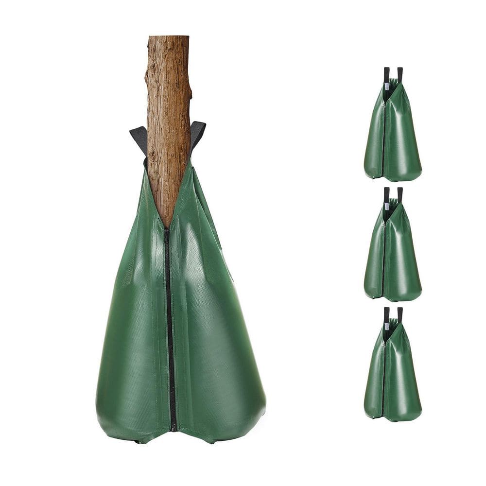Tree Watering Bag, 4-Packs 20 gal. Watering Bags for New Trees, 5-9 Hours Slow Release Refillable Tree Drip Irrigation - Hercitys