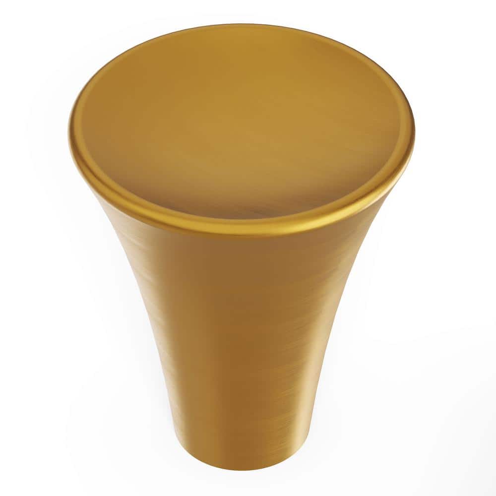 Maven 15/16 in. Dia Brushed Golden Brass Cabinet Knob (10-Pack) - Hercitys