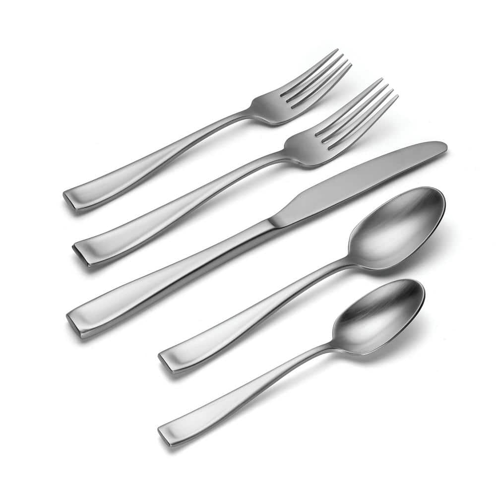 Satin Moda 75-Piece Silver 18/10 Stainless Steel Flatware Set (Service for 12) - Hercitys