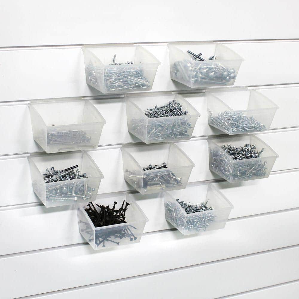 Probin Slatwall Small Clear Storage Bin (10-Pack) - Hercitys