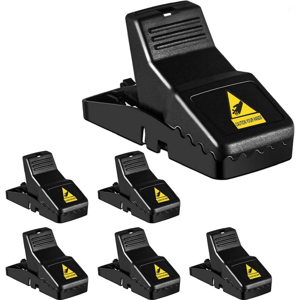 Indoor/Outdoor Small Mice Trap Catcher 6-Pack in Black - Hercitys