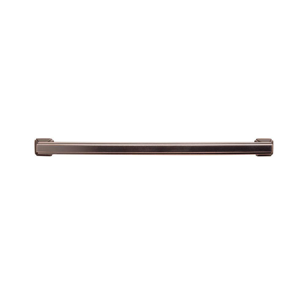Bridges Collection 8-13/16 in. (224 mm) Center-to-Center Oil-Rubbed Bronze Highlighted Cabinet Door and Drawer Pull - Hercitys