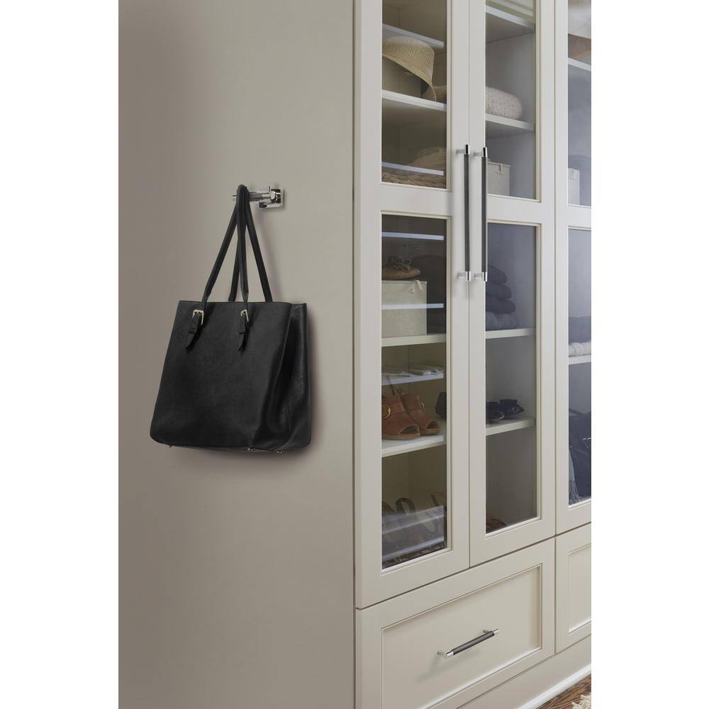 Esquire 8 in. (203mm) Modern Polished Nickel/Gunmetal Bar Cabinet Pull - Hercitys