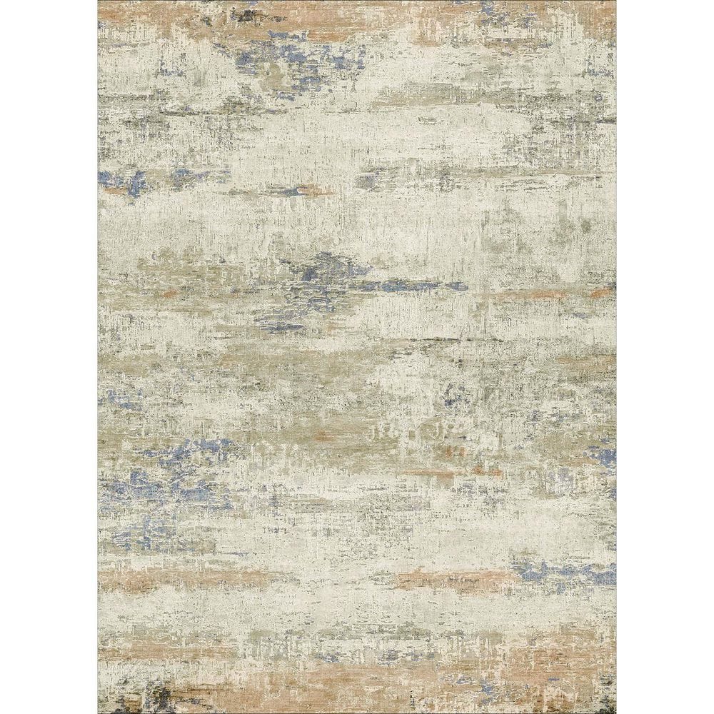 Sea Brown 5 ft. x 7 ft. Modern Abstract Washable Area Rug - Hercitys