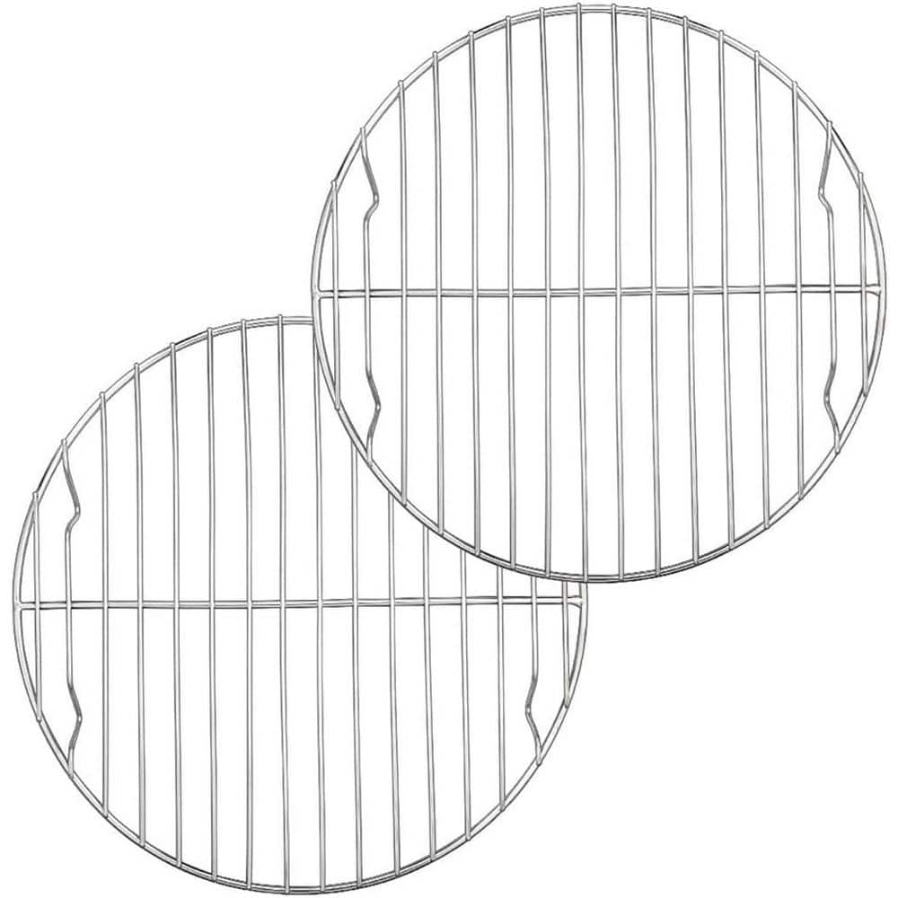 Round Steaming Cooling Racks 2-Piece Stainless Steel for Air Fryer Pressure Cooker Dishwasher Safe Plastic Tool - Hercitys