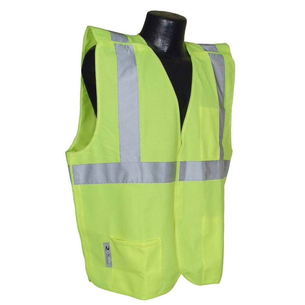 Cl 2 Solid Green 5x Breakaway Safety Vest - Hercitys