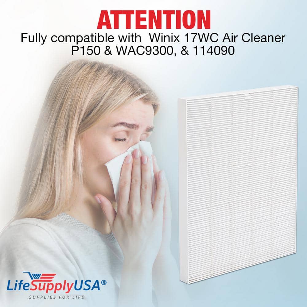 True HEPA Filter Replacement Compatible with Winix 17WC P150 And WAC9300, 114090 Air Purifier - Hercitys