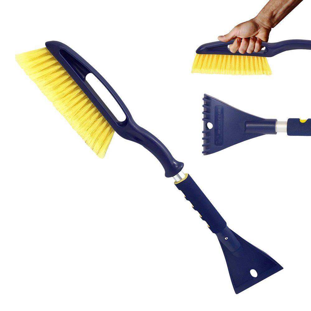 Heavy Duty 25 in. Snow Brush with Ice Scraper, Ergonomic Dual Handle Design – 2 Pack - Hercitys