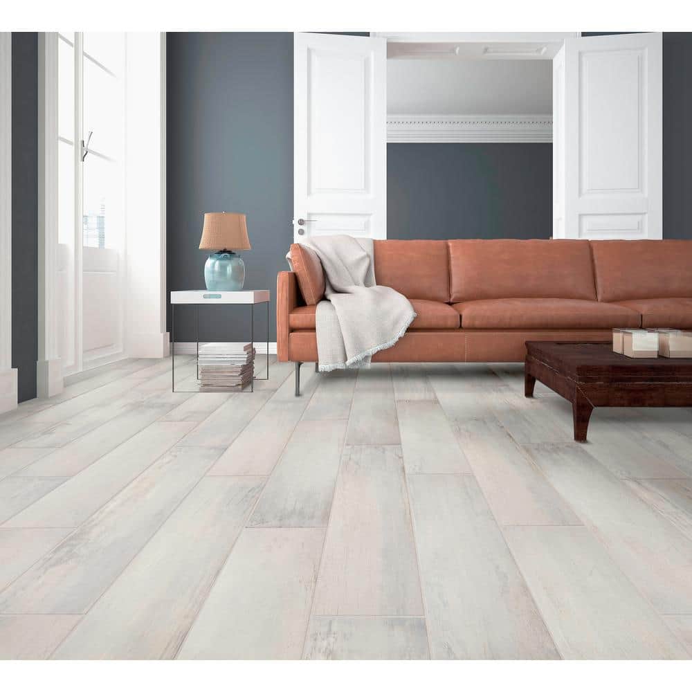 Serene Wood Cream 6 in. x 24 in. Porcelain Floor and Wall Tile (16 sq. ft./Case) - Hercitys