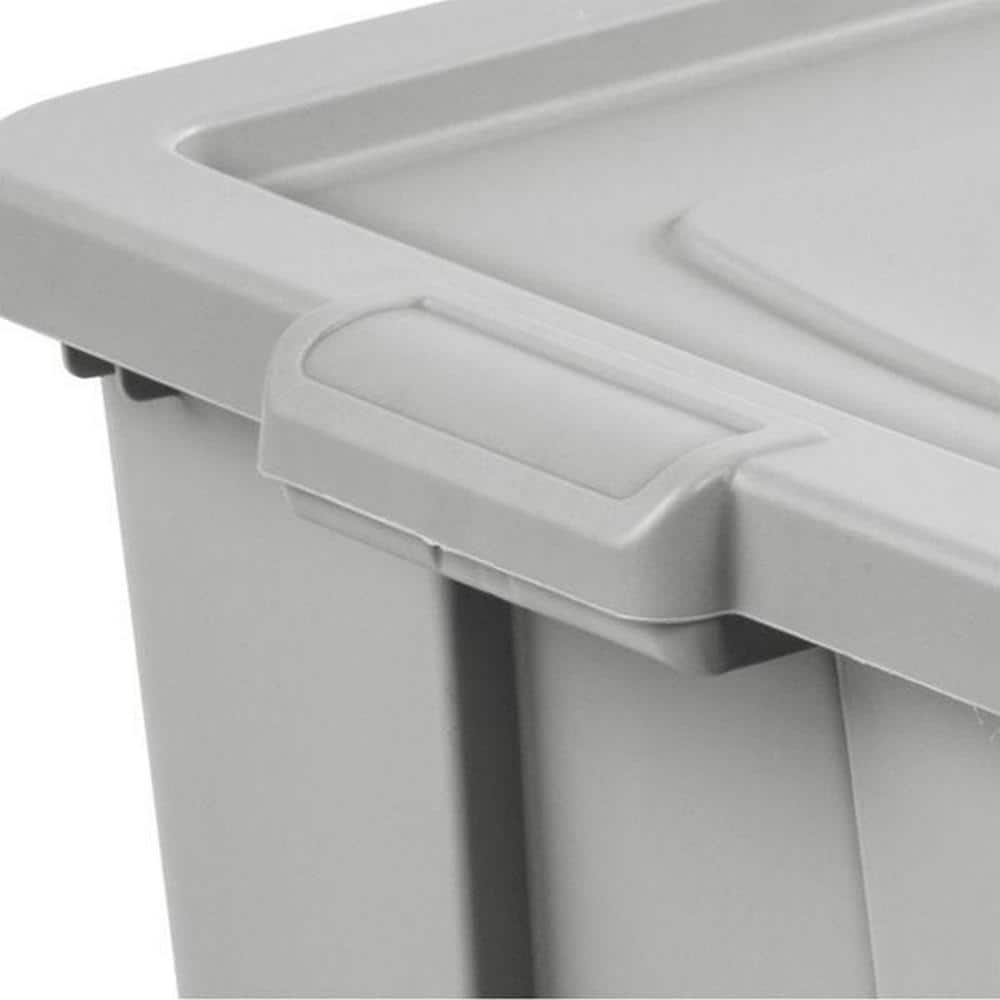 Tuff1 30-Gal. Plastic Storage Bin in Gray (8-Pack) - Hercitys