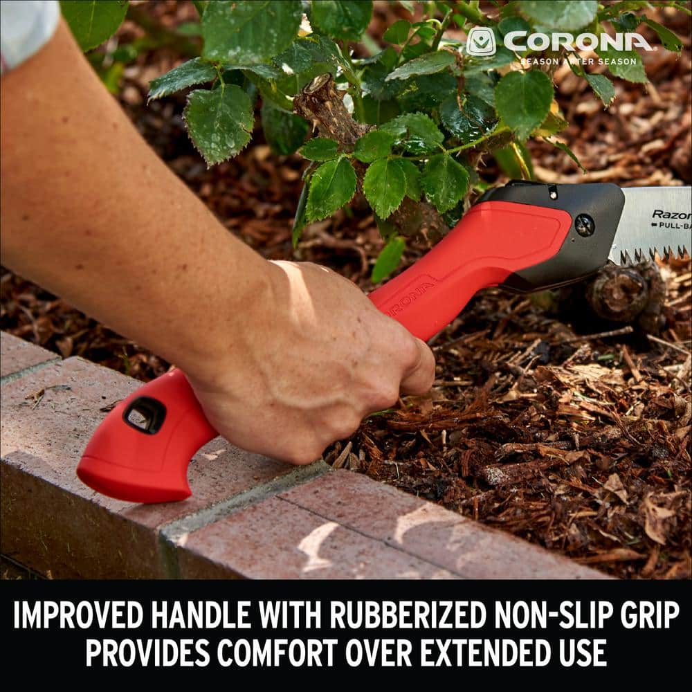 RazorTOOTH 10 in. High Carbon Steel Blade with Ergonomic Non-Slip Handle Folding Pruning Saw - Hercitys