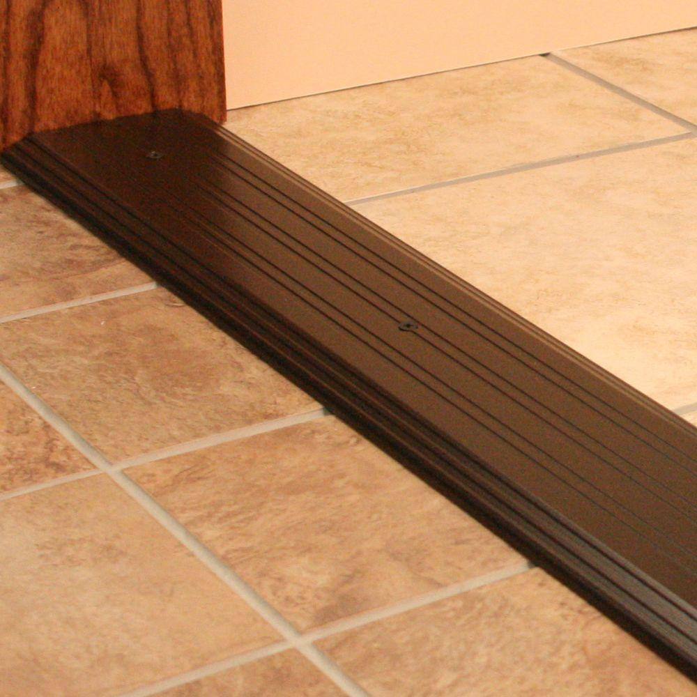 Fluted Saddle 5 in. x 61 in. Bronze Aluminum Commercial Threshold - Hercitys