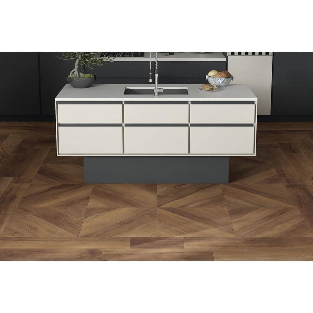 Antique Square 24 in. x 24 in. Matte Walnut Porcelain Floor Tile (11.62 sq. ft./Case) - Hercitys