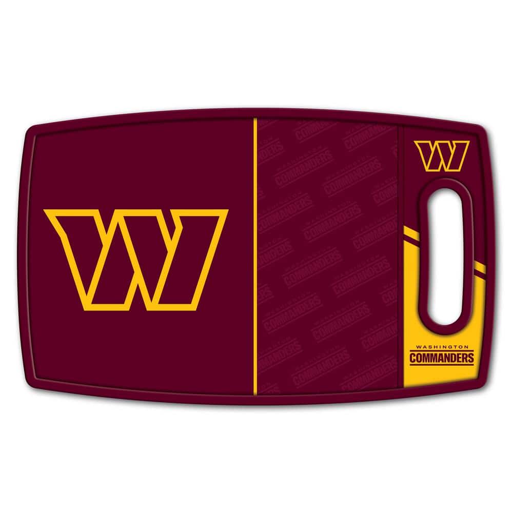 NFL Washington Commanders Logo Series Cutting Board 9in x 0.5in- Rectangle- Manufactured Wood and polypropylene - Hercitys