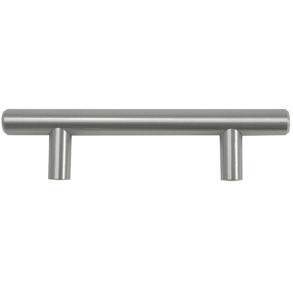 Melrose 8 in. Center-to-Center Satin Nickel Bar Pull Cabinet Pull (10-Pack) - Hercitys