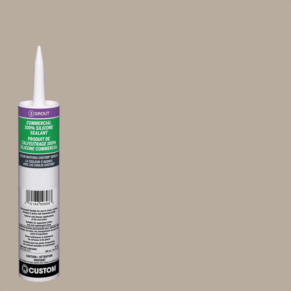 Commercial #386 Oyster Gray 10.1 oz. Silicone Caulk - Hercitys